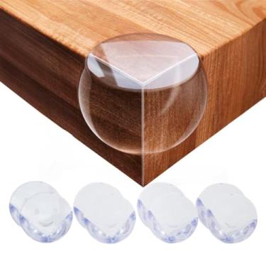 Imagem de Kit com 8 Peças Protetor de Quina Canto de Móveis - Segurança Infantil e Proteção Adesiva Transparente | PVC Maleável