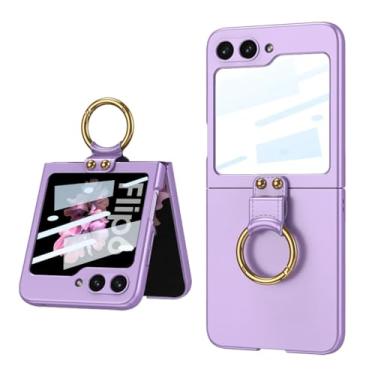 Imagem de Capa fina e leve para PC, para Samsung Galaxy Z Flip 6 5 ZFlip6 Flip5Screen Protector Case, Dream, Purple, para Galaxy Z Flip 5