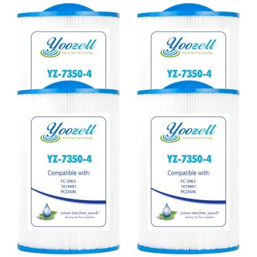 Imagem de Yoozell Cartucho de filtro de spa 7350 substitui C-7350, Caldera 50, Filbur FC-3963, PCD50N, 1019401, 73532, filtro de banheira de hidromassagem de 50 m², pacote com 4