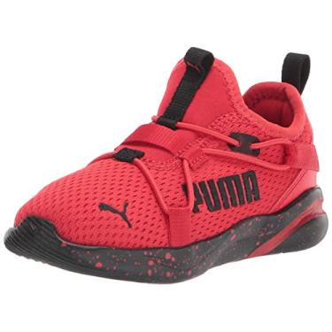 Imagem de PUMA Tênis infantil unissex sem cadarço, Vermelho, 10.5 Big Kid