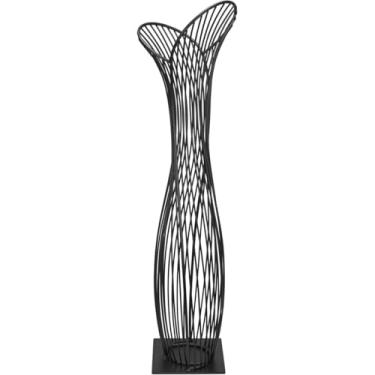 Imagem de VASO ARAMADO DECORATIVO ENFEITE CASA HOME&CO METAL 62x16x16cm PRETO