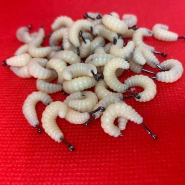 Imagem de Isca Artifical Bicho da Laranja Marfim com Anzol para Tilapia, Lambari, Piau, para Pesca (20)