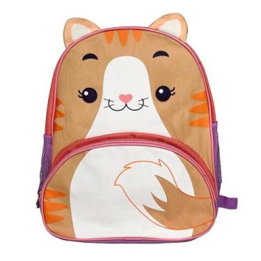 Imagem de Mochila Infantil Escolar Bichinho 3D Costa Com Alças Gatinha - Clio Pe
