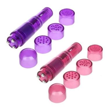Imagem de Mini massageador clitoriano 4 pontas - general import, Rosa