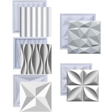 Imagem de Formas Pra Gesso 3D E Cimento Plástico Abs Moldes Fdg Placas