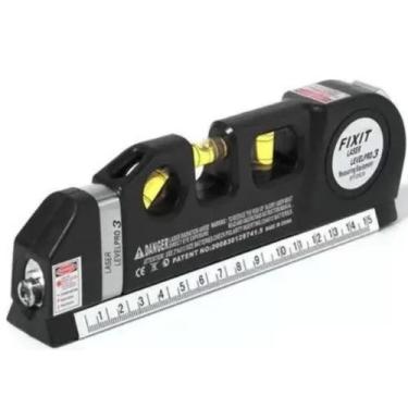 Imagem de Nível Laser com Trena 2.5m Nivelador Profissional 3 Estágios - Idea