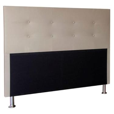 Imagem de Cabeceira Casal 140cm Cama Box Estofada Quarto Com Pés Inclusos - Dal 