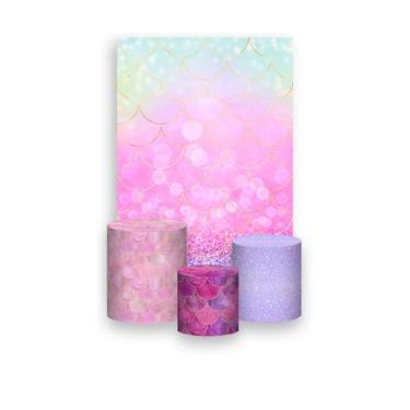 Imagem de Painel De Festa Vertical 1,50 x 2,20 + Trio De Capas Cilindro - Efeito
