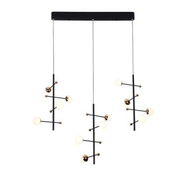 Imagem de Pendente Alumínio/Acrílico 45x32cm Fuxico Bella Iluminação