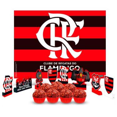 Imagem de Kit festa Flamengo Decoração 109pçs Aniversário completo - Fastcolor