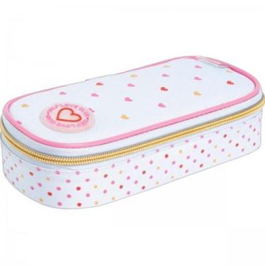 Imagem de Estojo Mini Box Coracao Metalizado Azul - Tilibra