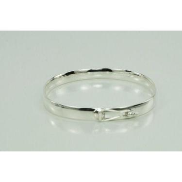 Imagem de Pulseira Bracelete Liso Feminino Prata 925 - DR Joias