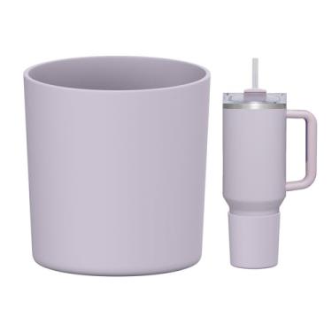 Imagem de WUQID Bota de silicone superior compatível com Stanley Quencher H2.0 1,134 g 850 g 590 ml e IceFlow Flip 850 g 590 ml, serve para o mesmo diâmetro 590 g - 1,134 g, tampa de manga inferior de garrafa