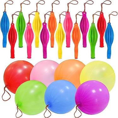 Imagem de JULLIZ 48pcs Punch Balloons Assorted Color Party Favors, Bounce Punching Balloons for Birthday, Wedding, Fun