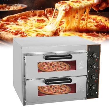 Imagem de Forno de pizza externo de 3000 W,fabricante de pizza de aço inoxidável | Cozinhar pizza,bife, peixe, frango e muito mais | para jardim ao ar livre,festa ao ar livre, aquece até 660 ° F