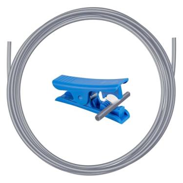 Imagem de YOOPAI Tubo de Teflon de PTFE Ultra-Suave Cinza 5M com Cortador de Tubo, ID 2,5 mm × OD 4 mm Tubo de Teflon PTFE, Resistente ao Calor, Alta Lubrificação, Baixa Fricção para Bambu Lab Série A1/P1/X1,