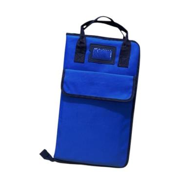 Imagem de Vaveren Bolsa de armazenamento para baquetas, bolsa de transporte, acessórios de percussão com alça, bolsa para baquetas, baquetas para iniciantes e crianças, Azul