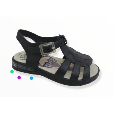 Imagem de Sandália Papete Infantil Masculina Light Flat Led Luzinha - GIOVANNA, 