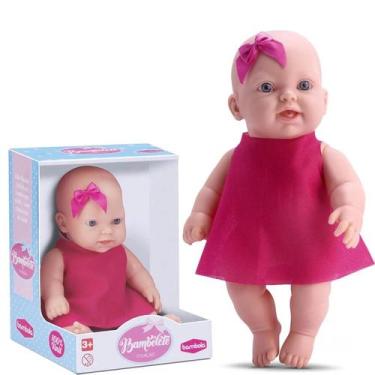 Imagem de Boneca Bebê Bambola Bambolete Lacinho Roupinha Criança Baby, Bambola B