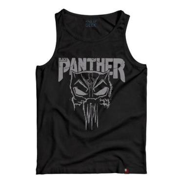 Imagem de Camiseta Regata Black Panther Pantera Negra Herói - KING OF GEEK, G, P
