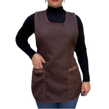 Imagem de Avental Bata Frente e Costas com dois bolsos Frontal kit 10 peças - Ar