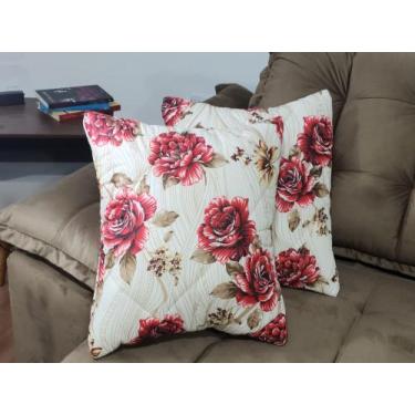 Imagem de QUATRO ALMOFADAS ESTAMPADAS 50cm x 5cm QUADRADA DECORATIVA SUPER CHEIA