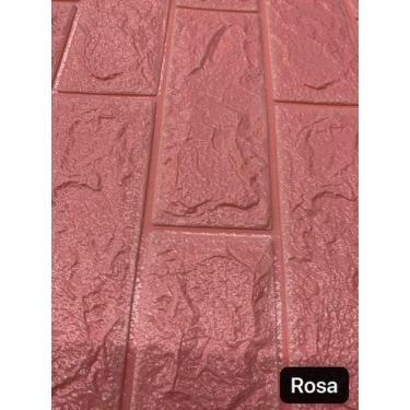 Imagem de 12 Painel Adesivo 3d Alto Relevo Revestimento 70x77cm Rosa - oem