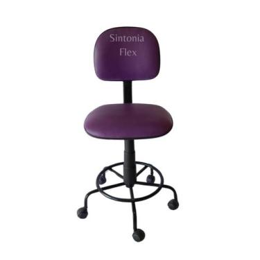 Imagem de Cadeira  secretaria  com regulagem de altura a gás - base de ferro com