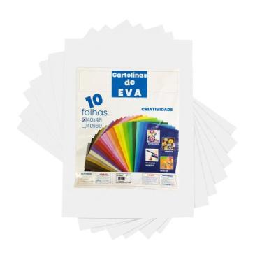 Imagem de Kit 10 Cartolinas de EVA 40X48CM - Variação - Evamais, Branco