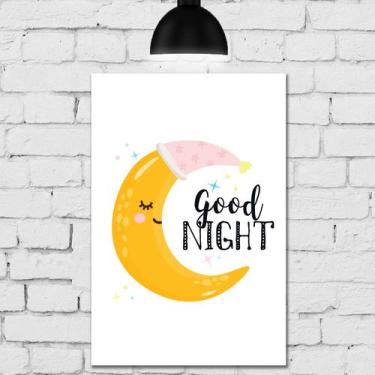 Imagem de Placa Decorativa Infantil em MDF Lua Soneca 20x30cm - Quartinhos