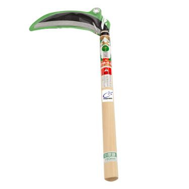 Imagem de nascom Foice japonesa de remoção de ervas daninhas (lâmina grossa média), lâmina de aço de alta qualidade (aço azul nº 2) ferramenta manual para jardinagem, capina e agricultura, peso leve,