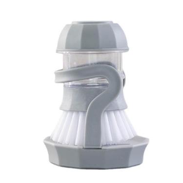 Imagem de Escova Lava Louças Com Depósito e Suporte Cozinha Limpeza - mc, Cinza