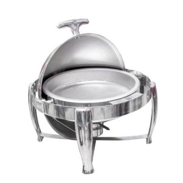 Imagem de Rechaud Redondo Chafing Dish Tampa Basculante Aço Inox 6,8 Litros YD73