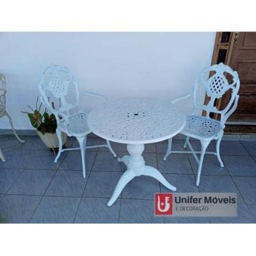 Imagem de Conjunto de Mesa Para Jardim Verona com 2 Poltronas Alumínio Fundido U