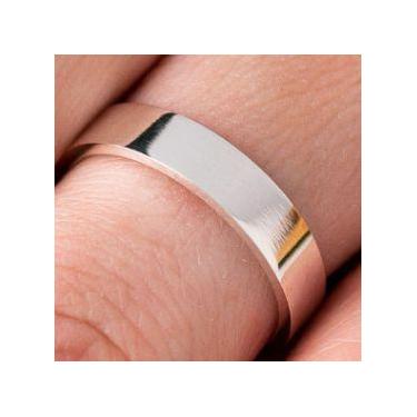 Imagem de Anel De Prata Avulso Aliança De Namoro 4mm RETA LISA Anatômica Antialé