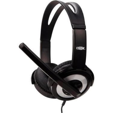 Imagem de Fone de ouvido usb c/ mic e controle multimídia dex df-55, Preto