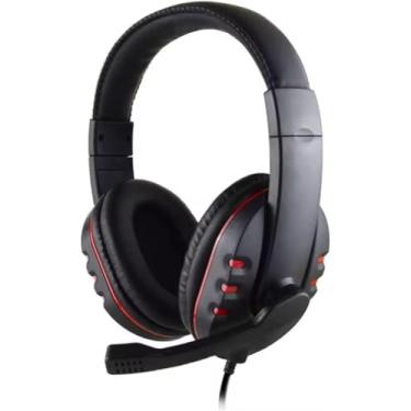 Imagem de Headset Fone de Ouvido Gamer Pro Microfones Com As Almofadas Microfone omnidirecional Com Cancelamento de Ruído Melhor Desempenho Compatível com PC, PS4, PS5, Celular-THREE BROTHERS (Headset Vermelho)