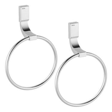 Imagem de Kit 2 Peças Porta Toalhas Docol Top Argola Cromado 00534106