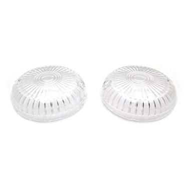 Imagem de AfterMokit Lentes de seta dianteiras e traseiras indicadoras de seta para Yamaha V-Star 250 650 1100 V-Max Road Star Midnight Silverado Royal Star Venture SR400 Virago 250 535 750 1100 7,6 cm OD Clear 2 unidades
