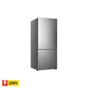 Imagem de REEMBALADO: Geladeira Hisense Botton RB-52W Frost Free 397L Inox Look - 220V