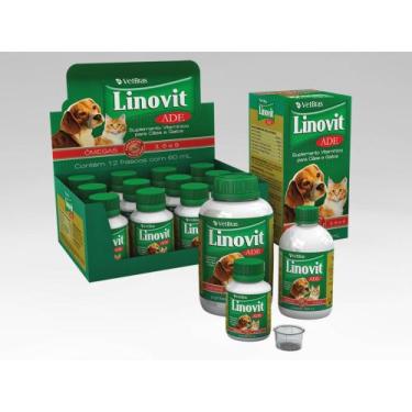 Imagem de LINOVIT ADE SUPLEMENTO VITAMÍNICO PARA CACHORRO E GATO 60ml - Vetbras