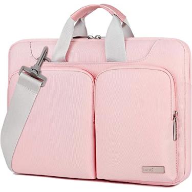 Imagem de Lacdo Bolsa de ombro para portátil com proteção de 360°bolsa para computador de 14"para o novo MacBook Pro M5/M4/M3/M2/M1 Chips Pro Max de 14" A3434 A3112 A3401 A3185 A2918,Bolsa de mensageiro, Rosa