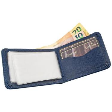 Imagem de Carteira Masculina CESENA em Couro Galvani, Azul