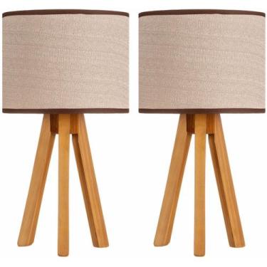 Imagem de Kit 2 Abajur De Mesa Decoração Quarto Casal Acabamento Perfeito - tems