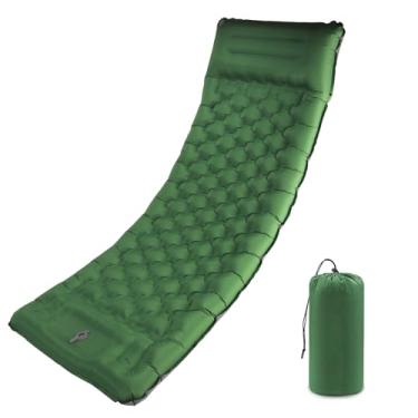 Imagem de MINGPINHUIUS Almofada de dormir de acampamento com travesseiro: Tapete de ar ultraleve de 12 cm extra grosso, colchão de dormir isolado 50D conectável para mochila, acampamento, caminhada, barraca