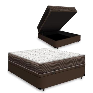 Imagem de Cama Box Baú + Colchão de Espuma D45 - Iso 150 - Ortobom (Marrom, Casal)