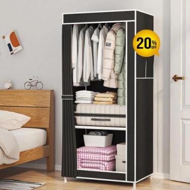 Imagem de Guarda Roupa Roupeiro Dobrável Organizador De Roupas Armário/Closet Do