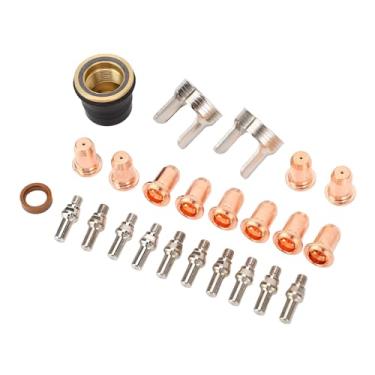 Imagem de Consumíveis de Cortador de Plasma, Kit de Eletrodo de Ponta IPT-40 para Corte de 55DS Pro Cut 65Ds, Composto de Latão, Liga de Zinco, Material de Aço Inoxidável