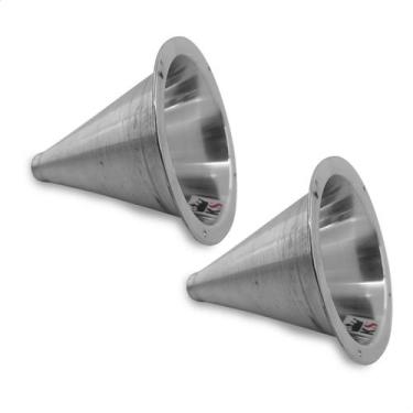 Imagem de Kit Com 2 Cornetas Kallaus Aluminio Polido Rosca Longa