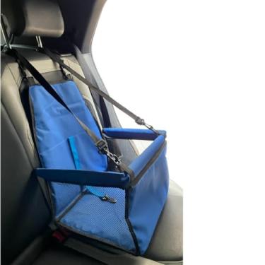 Imagem de Cadeirinha Pet de Carro para Cachorro Pequeno Assento Seguro (Azul, Médio)